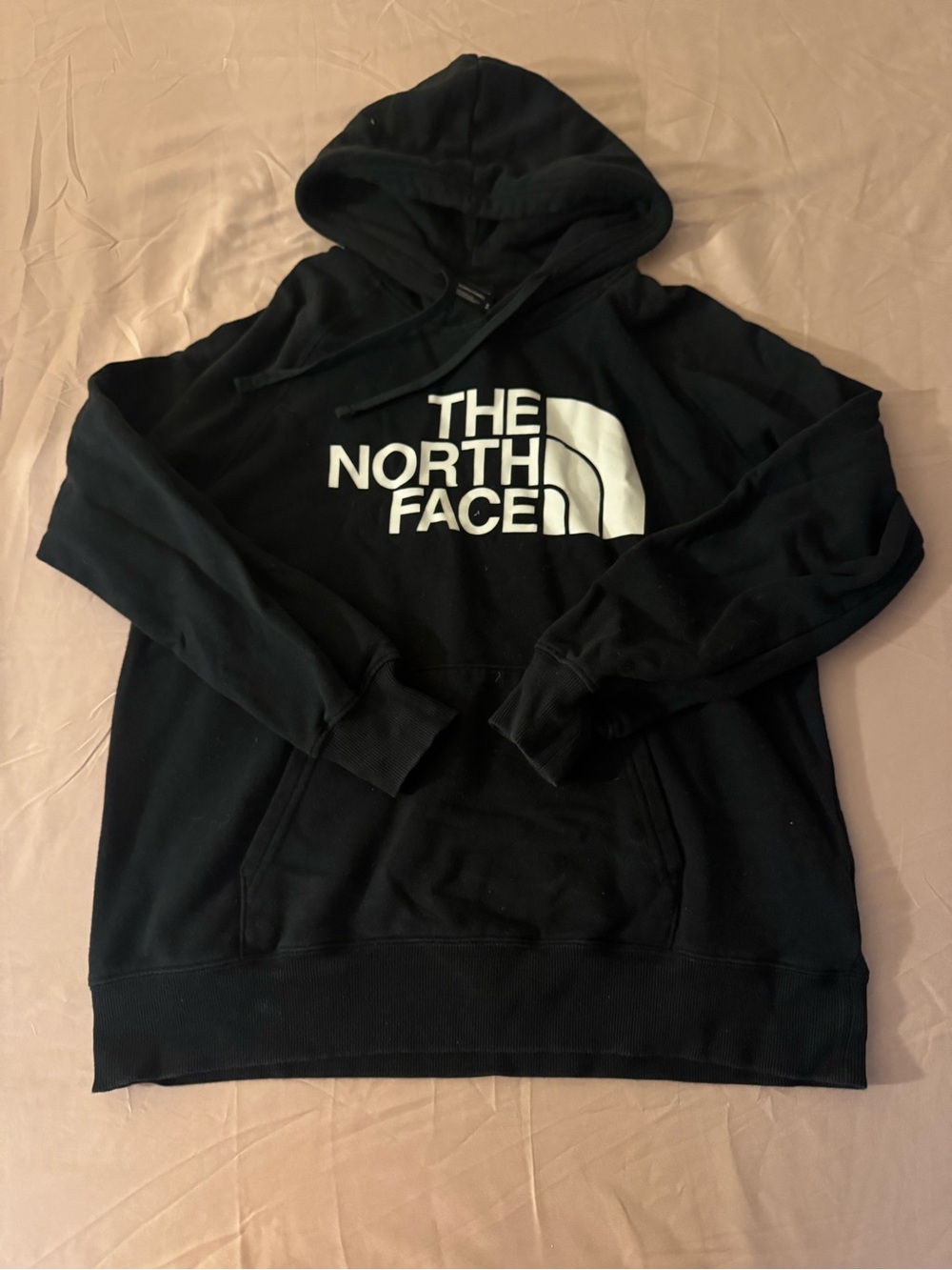 The North Face Black Hoodie with White Logo